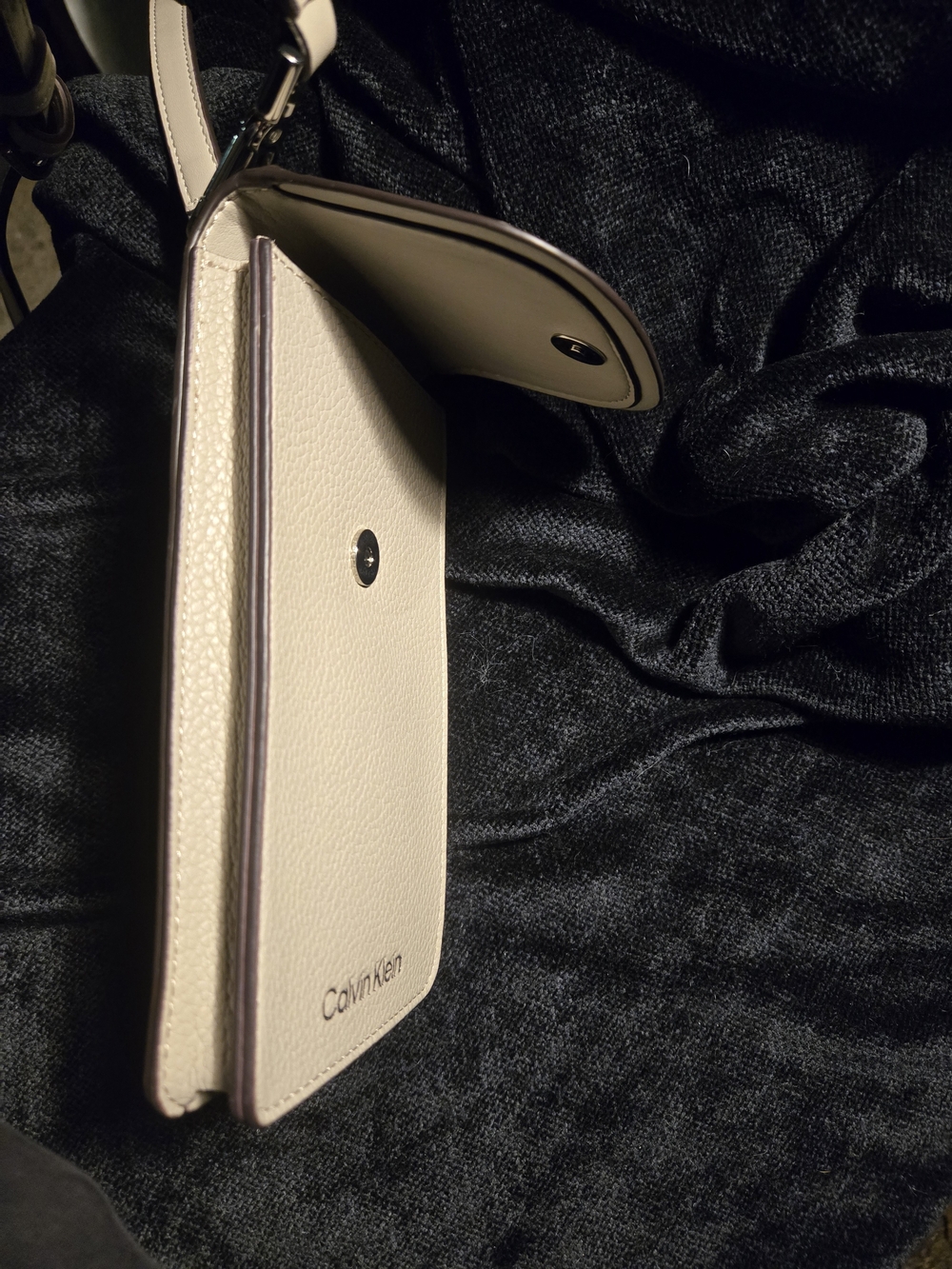Calvin Klein Beige Crossbody Phone Pouch - Picture 3 of 9